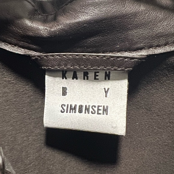 Karen by Smonsen Brown Leather Shirt with snap closures - Picture 7 of 12